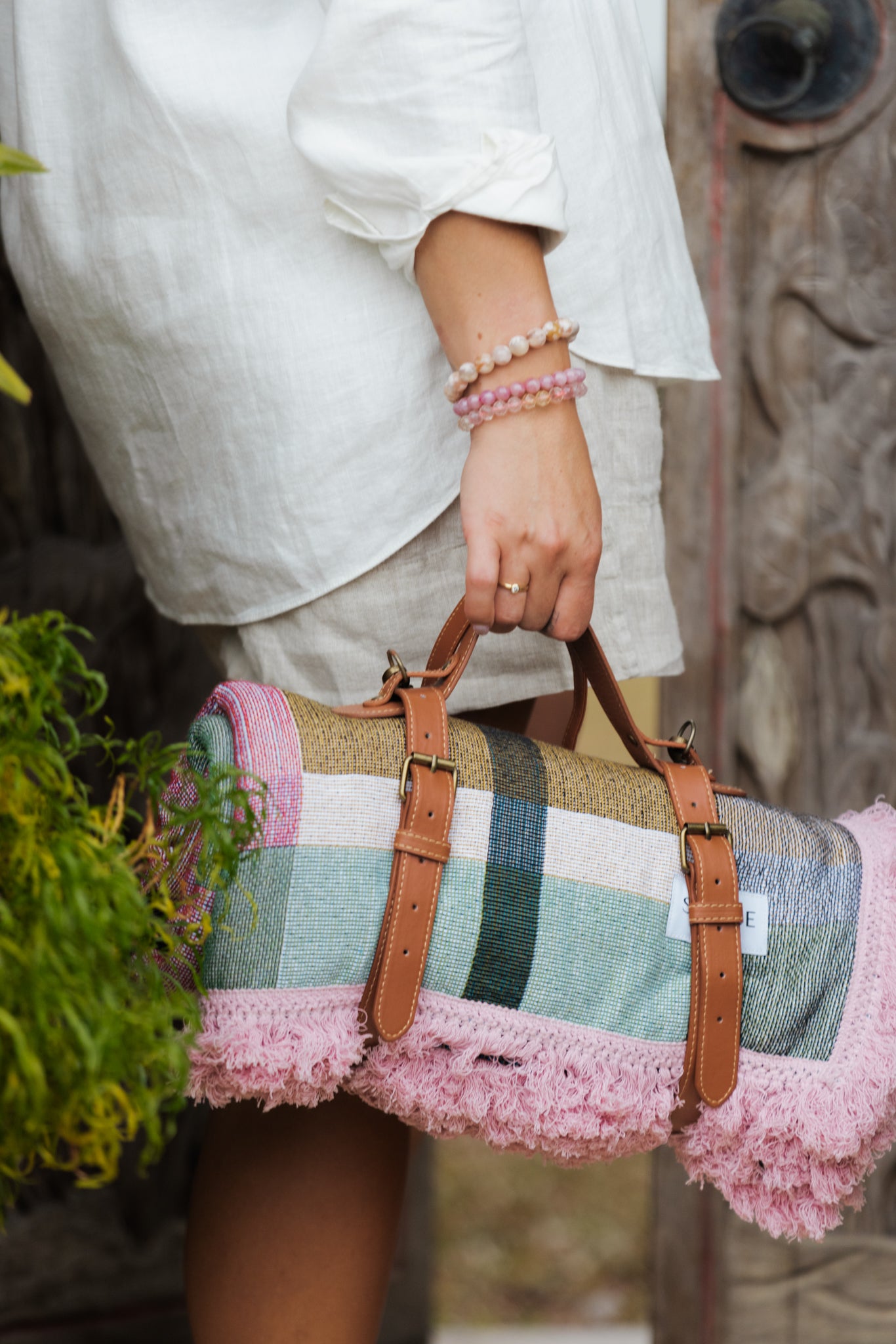 Luxe Rug & Leather Carry Strap Bundle // save $20