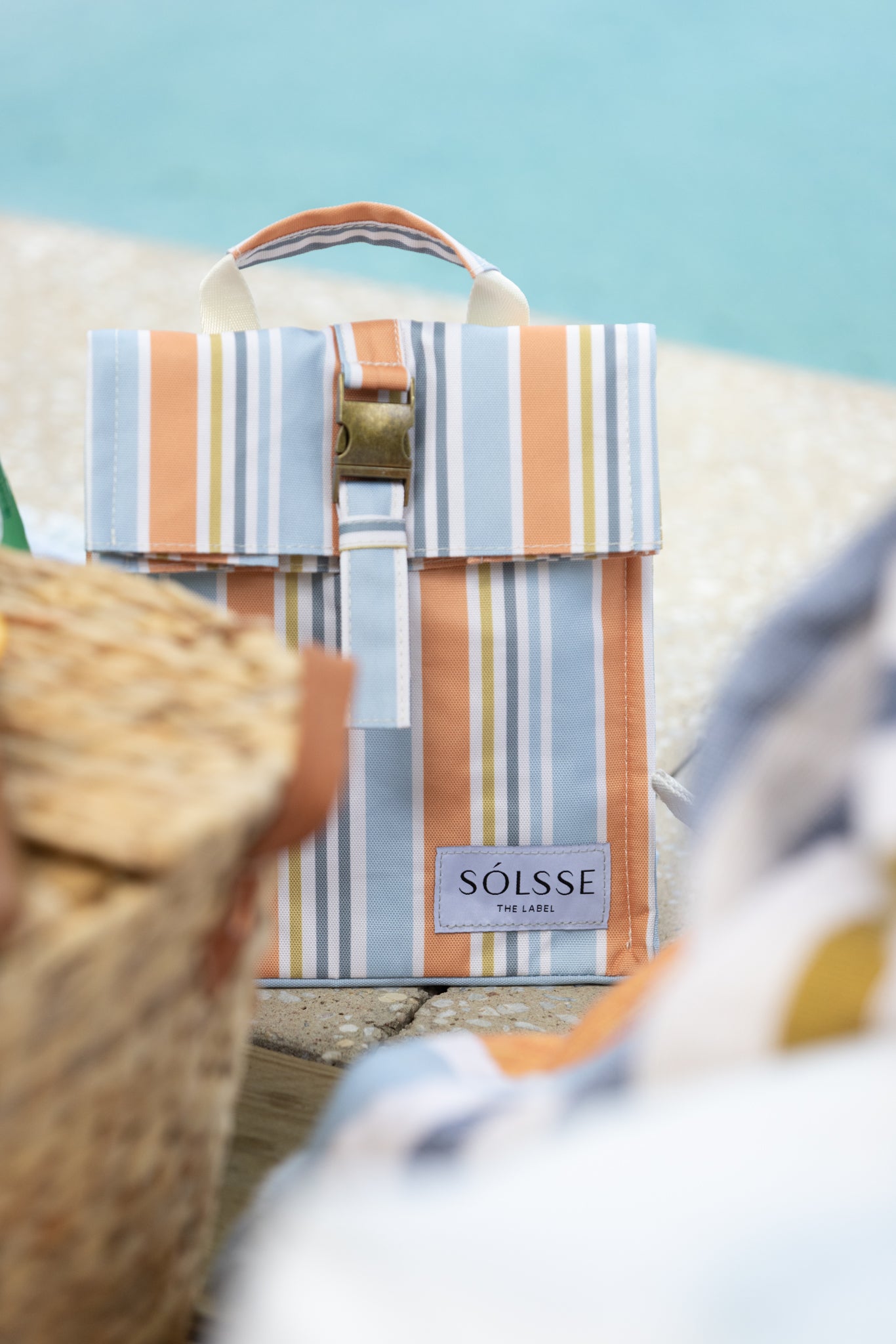 Port Douglas Stripe Rug & Folded Satchel Bundle